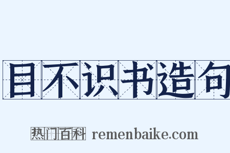 目不识书造句是什么意思的图片
